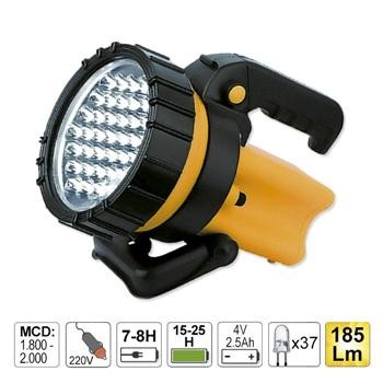 LANTERNA DE MÃO DE 37 LEDS COM ASA GIRATÓRIA - JBM