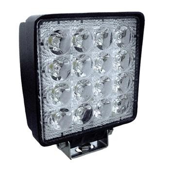 FAROL DE TRABALHO COM 16 LEDS 48W QUADRADO DE LUZ DISPERSA - JBM