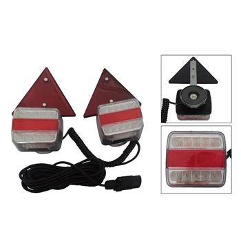 KIT MAGNÉTICO COM 2 FAROLINS, 2 TRIÂNGULOS REFLECTORES LED - JBM