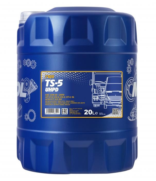 MANNOL TS-5 UHPD 10W-40 API CI-4/CH-4/CG-4/CF-4/CF/SL 20 LITROS - MANNOL