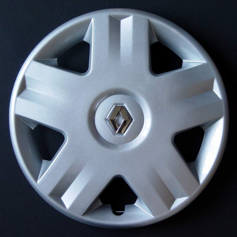 TAMPOES RODA RENAULT JT 14 LOGO CROMADO - EMBALAGEM NEUTRA