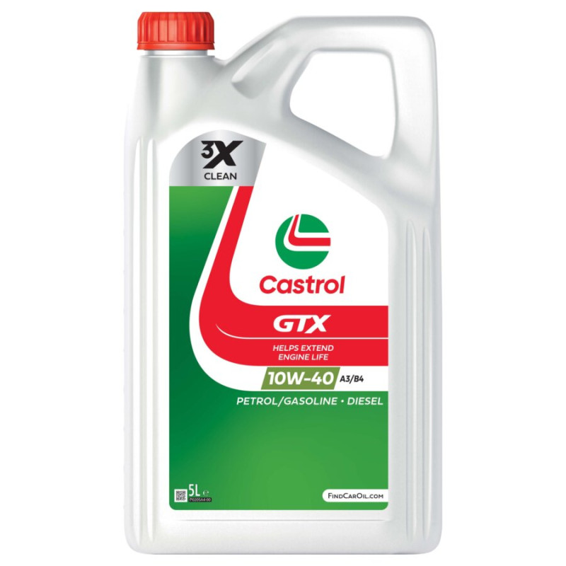 OLEO MOTOR CASTROL GTX ULTRACLEAN 10W-40 A/B 5L - CASTROL